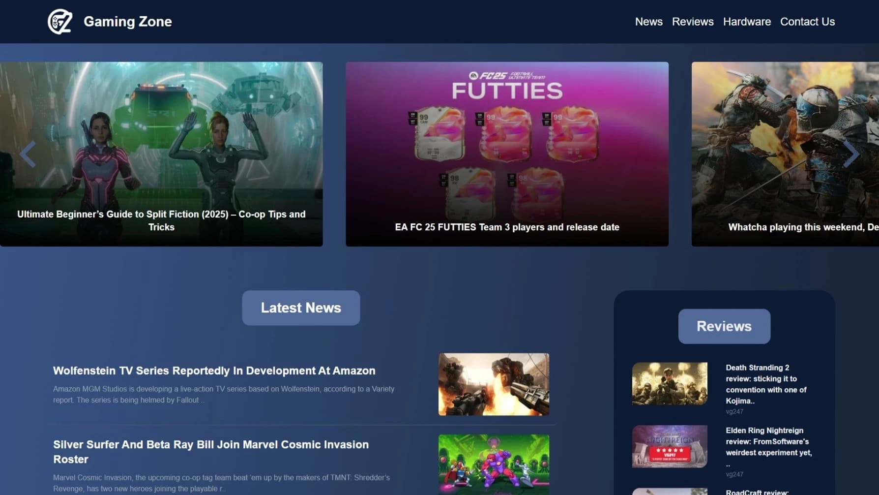 Gaming Zone – Gaming News Aggregator screenshot 1