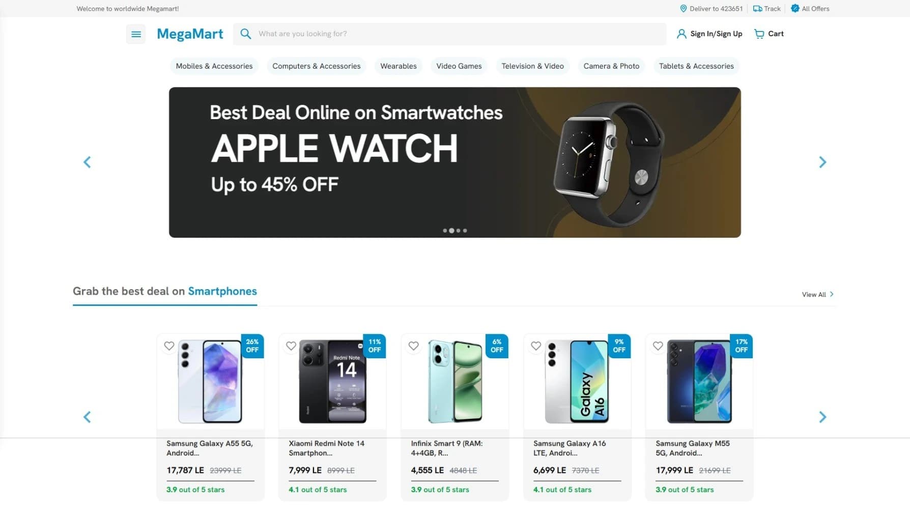 MegaMart – Responsive Next.js E-commerce screenshot 1